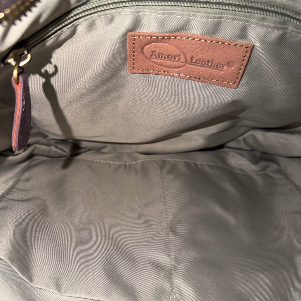 Ameri Leather Multicolor Striped Crossbody Bag - image 11